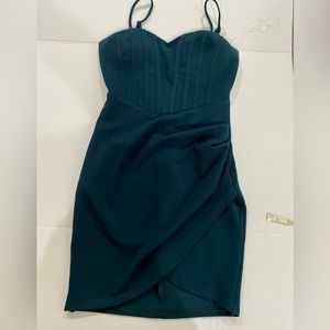 Windsor homecoming dark green corset formal short dress size small